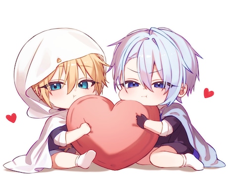 ぷにぷに可愛いSDイラスト描きます 男女どんなキャラクターでも幅広く対応 イメージ2
