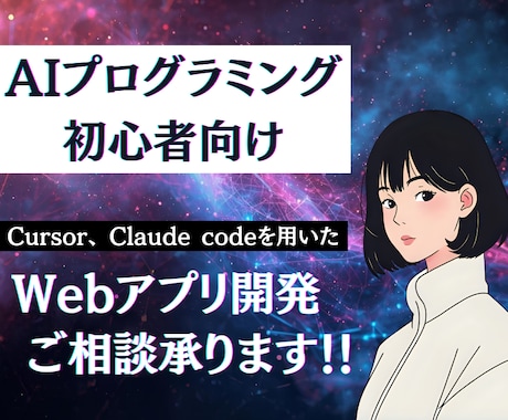 AI開発【初心者向け】を始めたい方の相談に乗ります 未経験でもOK！ AIが作ったアプリが動く瞬間を体験できます イメージ1