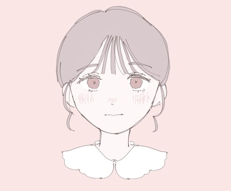女の子のイラスト描きます ゆるっとした雰囲気のイラストアイコン等におすすめです！ イメージ1