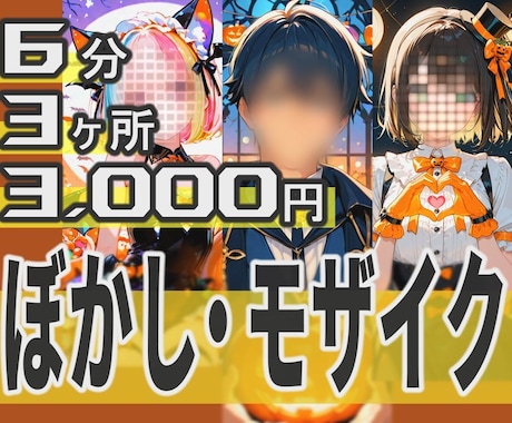 ブレブレ動画も対応！ぼかし/モザイク加工いたします 【6分 3箇所 3,000円!　隠しの追従編集 代行します】 イメージ1