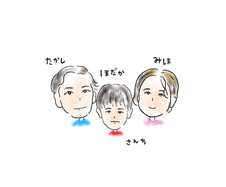 ほんわかシンプル似顔絵を描きます ほんわかシンプルな似顔絵アイコンやプレゼントにも イメージ2
