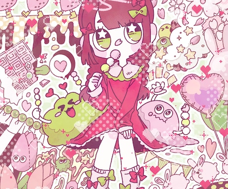 ポップで可愛らしいイラストお描きします イメージをいただいてイラストお描きします！！ イメージ2