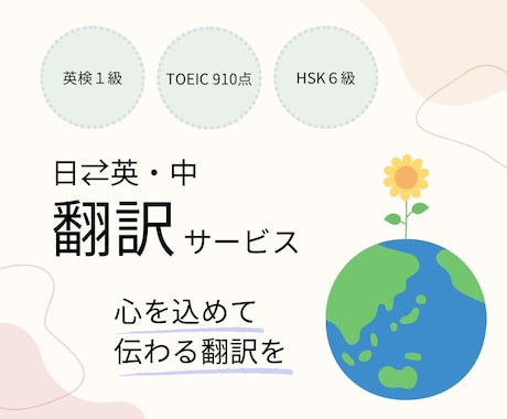 日⇄英・中　あなたの大切な文章を丁寧に翻訳します 心を込めて伝わる翻訳をお届けします イメージ1