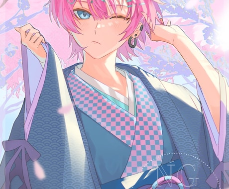 イラスト(一枚絵)をお描きします IRIAMや配信サイト、SNSの宣伝に！ イメージ2