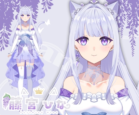 Live2Dパーツ分けイラスト・立ち絵作成します かわいいVtuberのキャライラストを作成します イメージ2