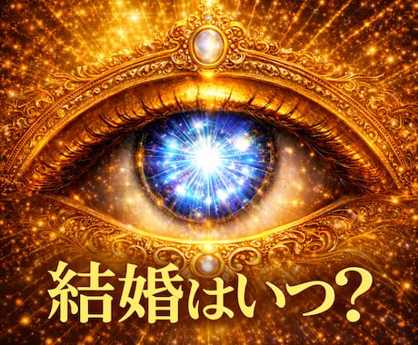 結婚いつ？に終止符─霊視鑑定霊視で今すぐ特定します 結婚時期 結婚占い あなたの結婚タイミングを霊視で特定 イメージ1