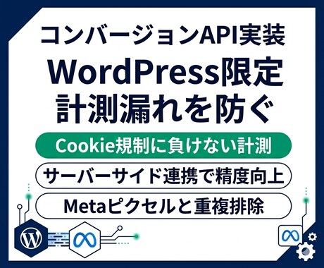 Meta広告コンバージョンAPI実装行います Cookie規制に負けない！正確な計測でCPAを最適化します イメージ1