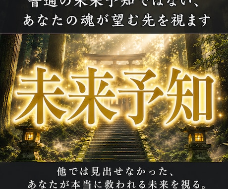 普通の未来予知ではない、あなたの魂が望む先を視ます 他では見出せなかった、あなたが本当に救われる未来を視る。 イメージ1