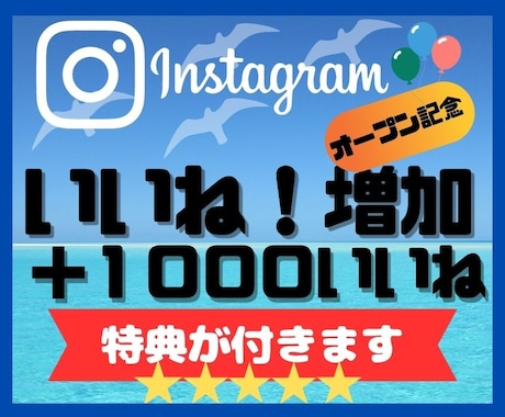 １５００円でインスタのいいね！１０００増やします オープン記念！！販売数30人まで＋５０％増量サービス中 イメージ1