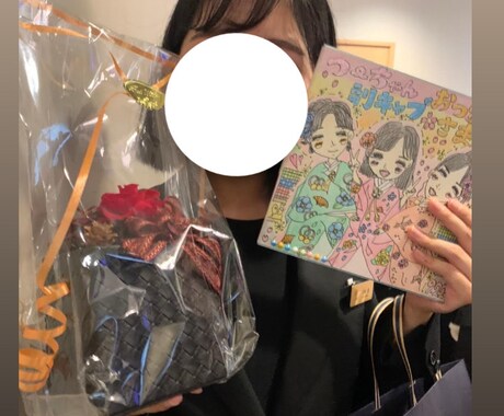 色紙や紙に似顔絵描きます 贈り主の素敵な気持ちが伝わる温かい絵を描きます‪‪☺︎‬ イメージ2