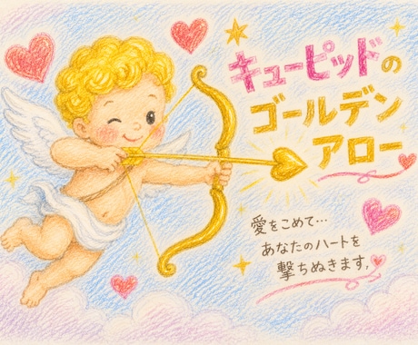恋愛成就のヒーリングをお送りします キューピッドのゴールデンアローでご縁を引き寄せます♡ イメージ1