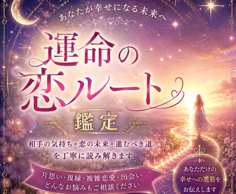 運命の恋ルートから未来を読み解ききます あなたが幸せになる恋の進み方をお伝えします イメージ1