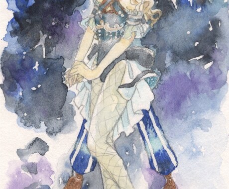 水彩にて宝塚風イラスト描きます ご希望のキャラクター像や似顔絵を描きます！ イメージ2