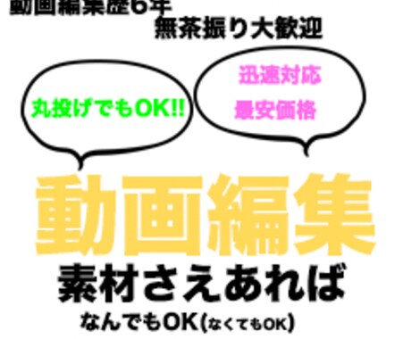 動画編集おまかせください、投げやりOKでやります 素材を生かす動画編集、見る人を魅了します イメージ1