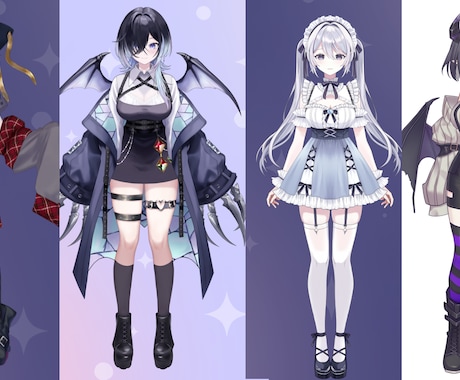 イラスト制作込み・VTuberモデル作成します イラスト作成～モデリングまで一括受注【SD・背景も対応可能】 イメージ1