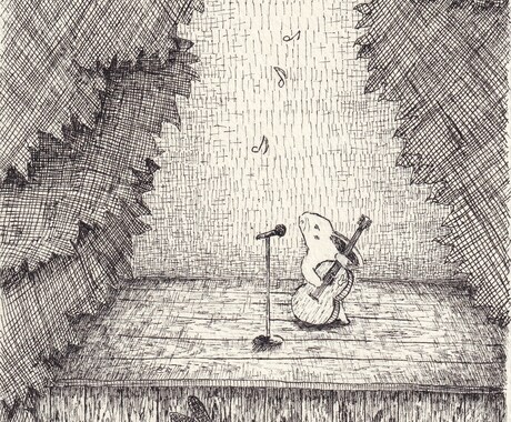 絵本作家が描くペン画イラスト20×20cm作ります 会社案内や広告、ポスター、プレゼントにもおすすめです。 イメージ2