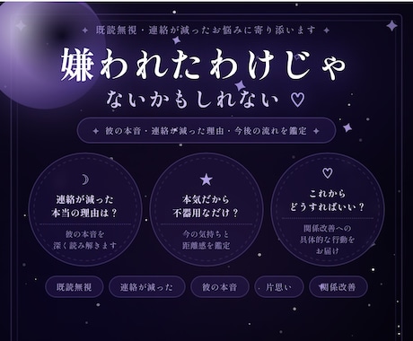 既読無視・連絡減った理由・彼の本音を本格鑑定します 嫌われたわけじゃないかもしれない イメージ1