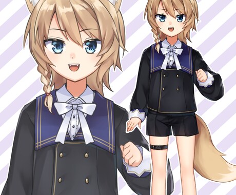 パーツ分け済みイラスト制作します 【vtuberさん向け】キャラデザも対応可能！ イメージ1