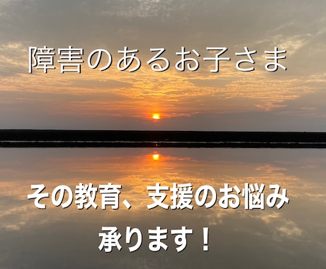 障害のあるお子さんへの支援、悩み、お聴きいたします 元特別支援学校主幹教諭が具体的な支援方法をお伝えします！ イメージ1