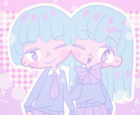 アニメっぽいデフォルメイラストのヘッダー描きます アニメっぽいデフォルメイラスト イメージ2
