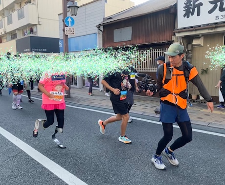 マラソン大会でランナーに並走しながら動画撮影します マラソン経験ありの現役プロカメラマンが並走 イメージ1