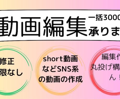 動画の編集、short動画を作らせていただきます canva adobe等を使用して編集させていただきます。 イメージ1