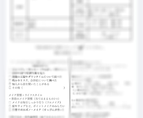 アートメイク・カウンセリングシート|すぐに使えます 「聞き忘れ」ゼロへ。リスクを徹底ガードするプロの必須ツール イメージ2