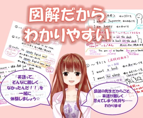 初回限定お試し☆中学英語の基礎をやさしく図解します 中学英語が“日本語の感覚”でスッとわかる！大人の学び直しに☆ イメージ2