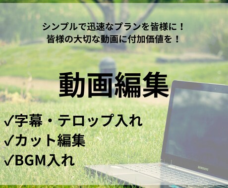 テロップ・字幕挿入/カット作業/BGM入れ承ります シンプルで迅速なプランを皆様に！大切な動画に付加価値を！ イメージ1