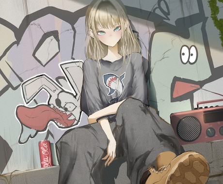 背景ありの一枚絵を制作します キャラクターや動物、機械などのモチーフに合わせた一枚絵 イメージ1