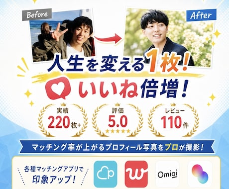 プロフィール写真を撮影します イメージ1