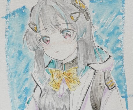 SNSアイコンお描きします アナログ、水彩ペンを使用して描きます。 イメージ2