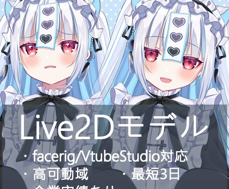 最短3日！Vtuber用Live2Dモデル作ります FaceRig/VtubeStudio対応 イメージ1