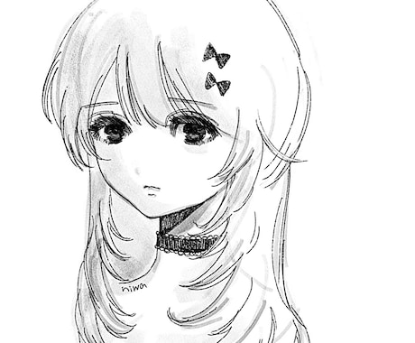 SNSアイコン/一枚絵 白黒イラストでお届けします SNSアイコン/一枚絵/立ち絵 等お気軽にご相談くださいませ イメージ2