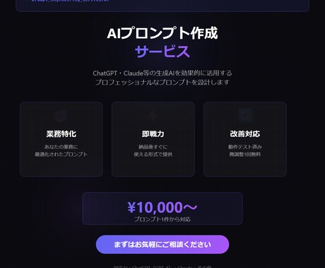 AIプロンプトを設計・作成しますます 業務効率化・問い合わせ自動化に最適なプロンプトを設計 イメージ1