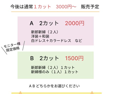 結婚式のイラストを描きます ウェディングイラストのモニター様募集します！【Aコース】 イメージ2