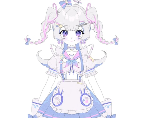 宇宙メイド少女モデル販売ます 宇宙メイドコンセプトの少女モデルを販売します イメージ1