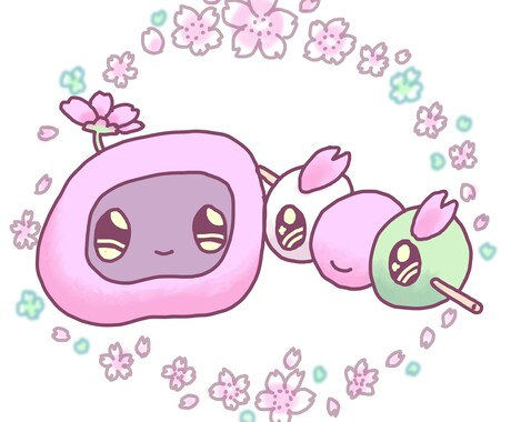 スイーツモチーフのゆる可愛いアイコン描きます 人物をふんわり甘いスイーツなキャラクターイラストに イメージ1