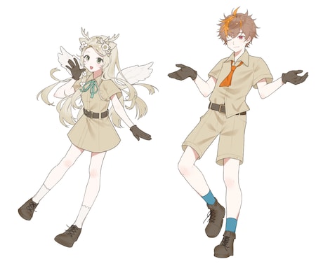 ライトプラン！等身イラスト制作します 商用OK◎TRPGやちょっとした挿絵におすすめ！ イメージ2