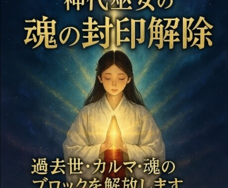 神代巫女が導く 過去世の影響と魂の重さを整えます 過去世の影響を整え魂の重さをほどき本来の軽さへ導く調整 イメージ2