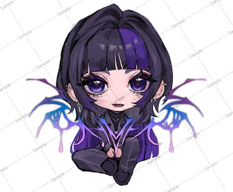 スピード納品!ミニキャラ描きます ダーク、キュート、クール系描けます‼️ イメージ2