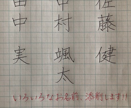 あなたのお名前、上手に書けるポイント教えます お名前、キレイに書けるポイントお教えします( ´ ▽ ` ) イメージ2