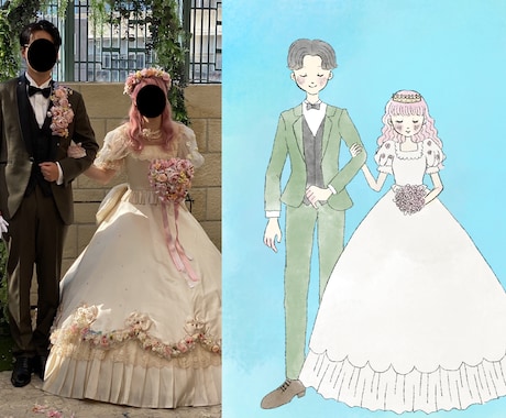 絵本風イラストの結婚式オープニングムービー作ります 可愛いアニメーションでゲストも驚くオープニングムービーに イメージ1