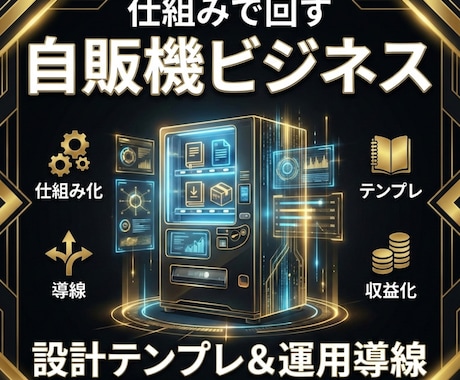 今話題の自販機ビジネスの稼ぎ方教えます スマホで副業/AI/初心者向け イメージ1