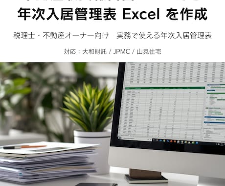 不動産物件収支報告書から年次入居管理表を作成します AI＋人手確認で実務精度｜大和財託・JPMC・山晃住宅に対応 イメージ1
