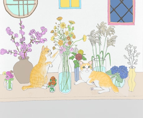ペットのイラスト描きます ポップ、キュート、ファンタジー等ご要望をお聞かせください イメージ1