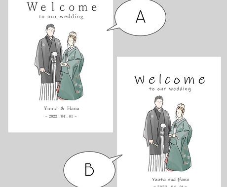 ウェルカムボードイラスト作成します 結婚式のウェルカムスペースに♪ イメージ2