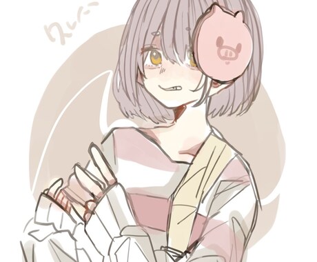 色々なものに使えるイラストを描きます ふわふわ系の配色で描くことが得意です。アニメ、オリキャラＯＫ イメージ1