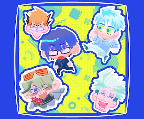 商用◎あなたに合ったデフォルメお描きします カートゥーン調からもちっとかわいいまで多様な絵柄対応ᙏ̤̫ イメージ1