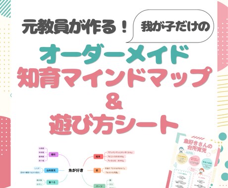 オーダーメイドで知育マップと遊び方シートを作ります お子様の『好き』を学びに変える！遊びは学習の種まき？ イメージ1
